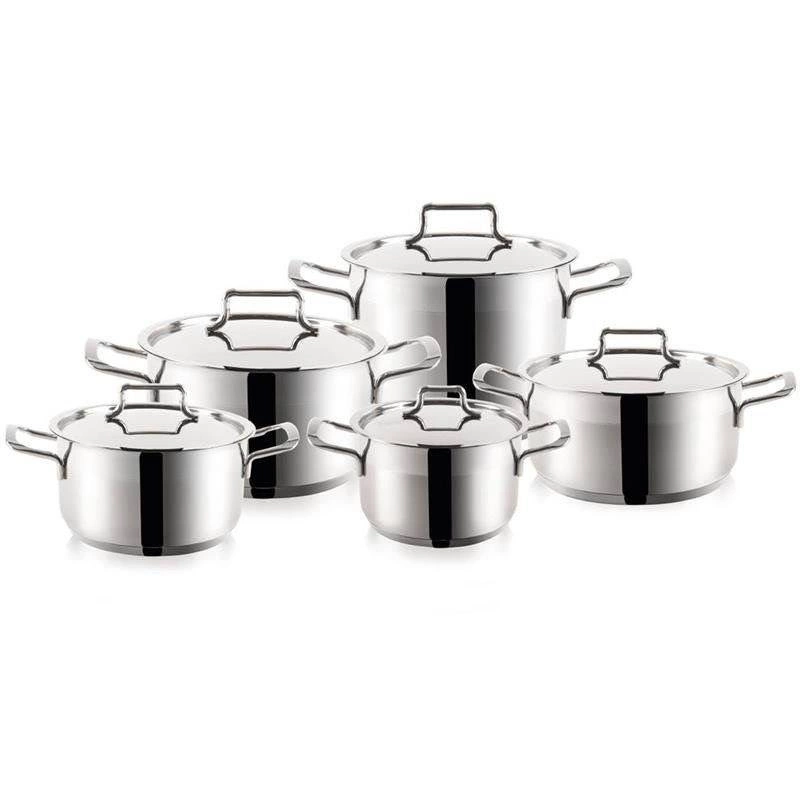 ORION Set of pots steel pots 18/10 PREMIUM 10 pcs.
