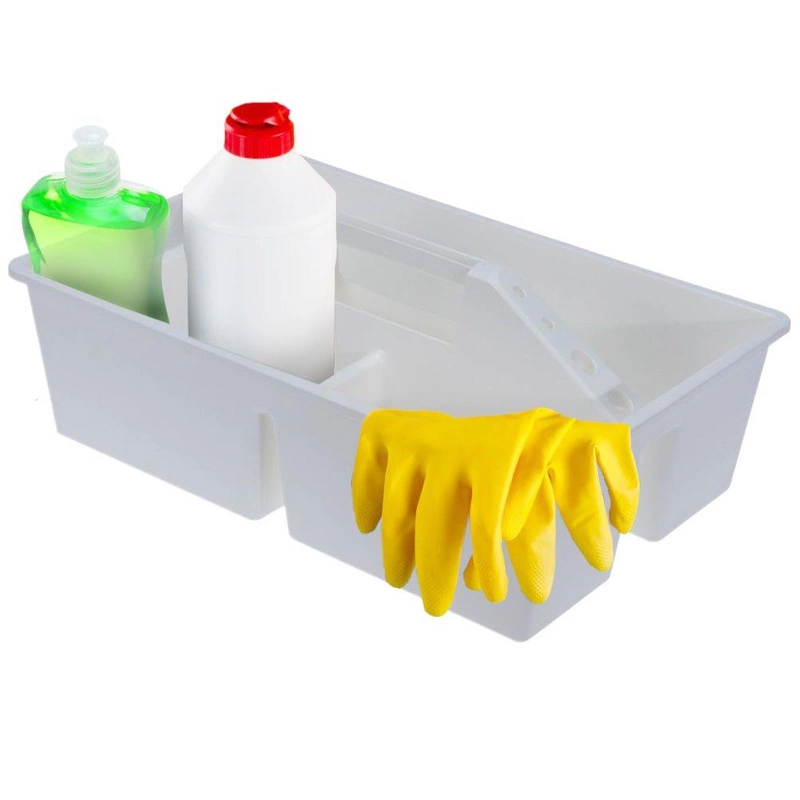 Transportbox | Transportkiste | Organizer für Reinigungsmittel Werkzeuge mit Griff leicht aus Kunststoff