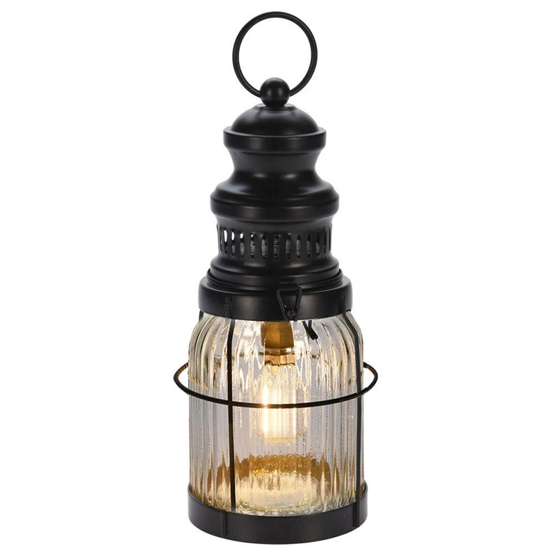 Metall Tischlampe Tischleuchte Lampe Schreibtischlampe Nachttischlampe aus Metall im Loft-Stil schwarz 29 cm