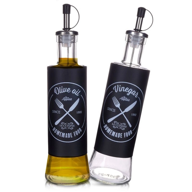Ölspender Essigspender 2x Glasflaschen für Öl und Essig SET