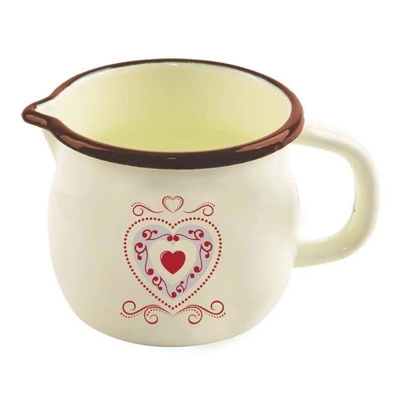 ORION Mug / Enamel pot with a handle 10cm HEART