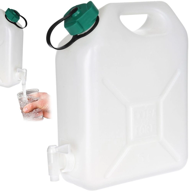 Wasserbehälter | Wasserkanister | Getränkekanister mit Zapfhahn 5l leicht aus Kunststoff