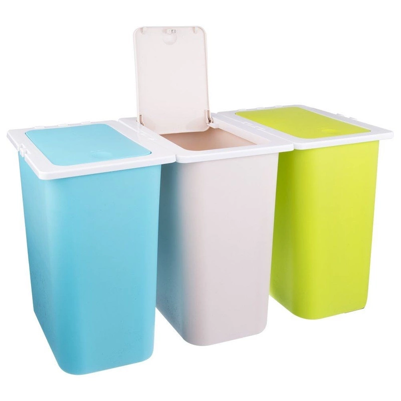 Mülleimer Abfalleimer Mülltrennsysteme Müllbehälter mit Deckel 3x13L