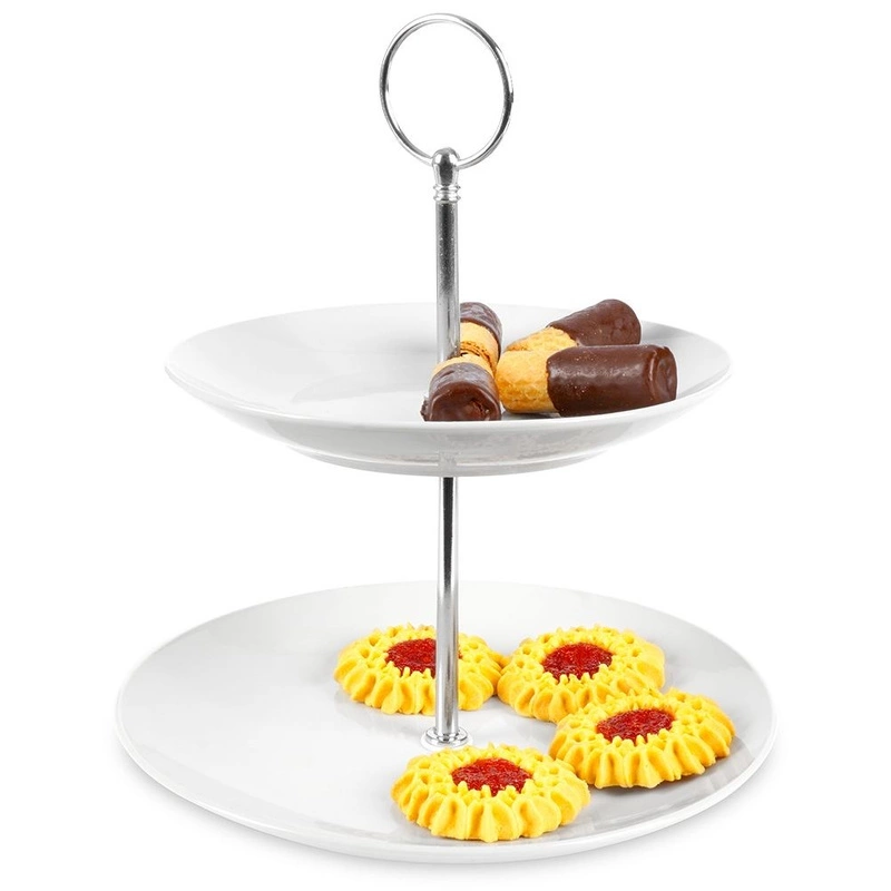 ORION Cake stand 2-level for cookies cake porcelain