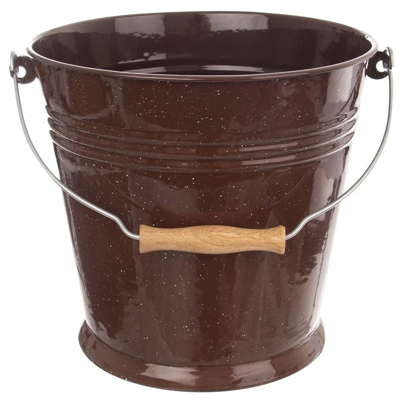 ORION ENAMEL bucket for milk food 10L brown