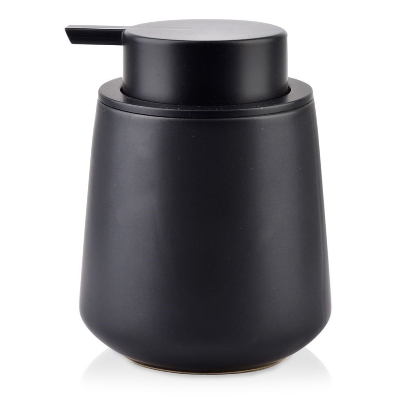 Dozownik na mydło ceramiczny pojemnik na płyn do naczyń czarny 300 ml